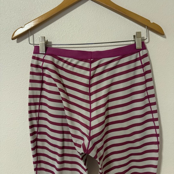 Patagonia Capilene 3 Midweight Bottoms Pink Gray Stripe Base Layer-Medium - Picture 5 of 6